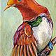 Картина "Загадочная птица" с рамой 32х42см. Картины. GalleryBird (Анна Голубь). Интернет-магазин Ярмарка Мастеров.  Фото №2