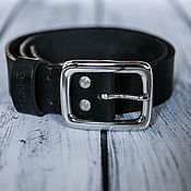 Аксессуары handmade. Livemaster - original item Men`s genuine leather belt, buckle and screws-stainless steel. Handmade.