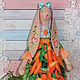 Зайка в капустном и морковном сарафане, Мягкие игрушки, Норильск,  Фото №1