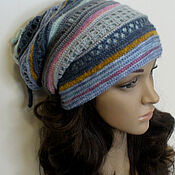 Beanie hat with embroidery №125