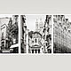 Черно-белые фото картины для интерьера Триптих  Париж фотокартины город купить «Прогулка по улицам Парижа», Елена Ануфриева