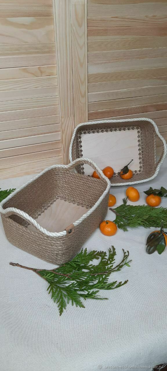 Корзины: Прямоугольная корзина с деревянным дном. в интернет-магазине ...