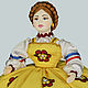 Баба на чайник кукла грелка Рост 34 см Яркая жёлтая юбка с матрёшками. Чехол на чайник. Кукла в подарок, Владимир (kukla-v-podarok). Ярмарка Мастеров.  Фото №13