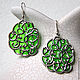 Granny Smith earrings emerald green green grass forest. Earrings. fiorellino. Online shopping on My Livemaster.  Фото №2
