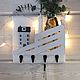  White wall-mounted Key holder shelf with hooks. Housekeeper. valleywood. Online shopping on My Livemaster.  Фото №2