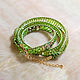 Order Soft green bracelet winding Chan Lu Spring mood. sevenline. Livemaster. . Braided bracelet Фото №3