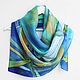 Batik 'Dragonfly' shawl natural silk. Shawls1. Handpainted silk by Ludmila Kuchina. My Livemaster. Фото №6