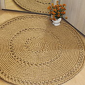 Для дома и интерьера handmade. Livemaster - original item Round jute carpet.. Handmade.