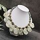 Order Natural white and snowy matte jasper necklace. naturalkavni. Livemaster. . Necklace Фото №3
