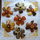 Amber brooch, pin brooch, amber Pendant, amber Flower, Brooches, Kaliningrad,  Фото №1