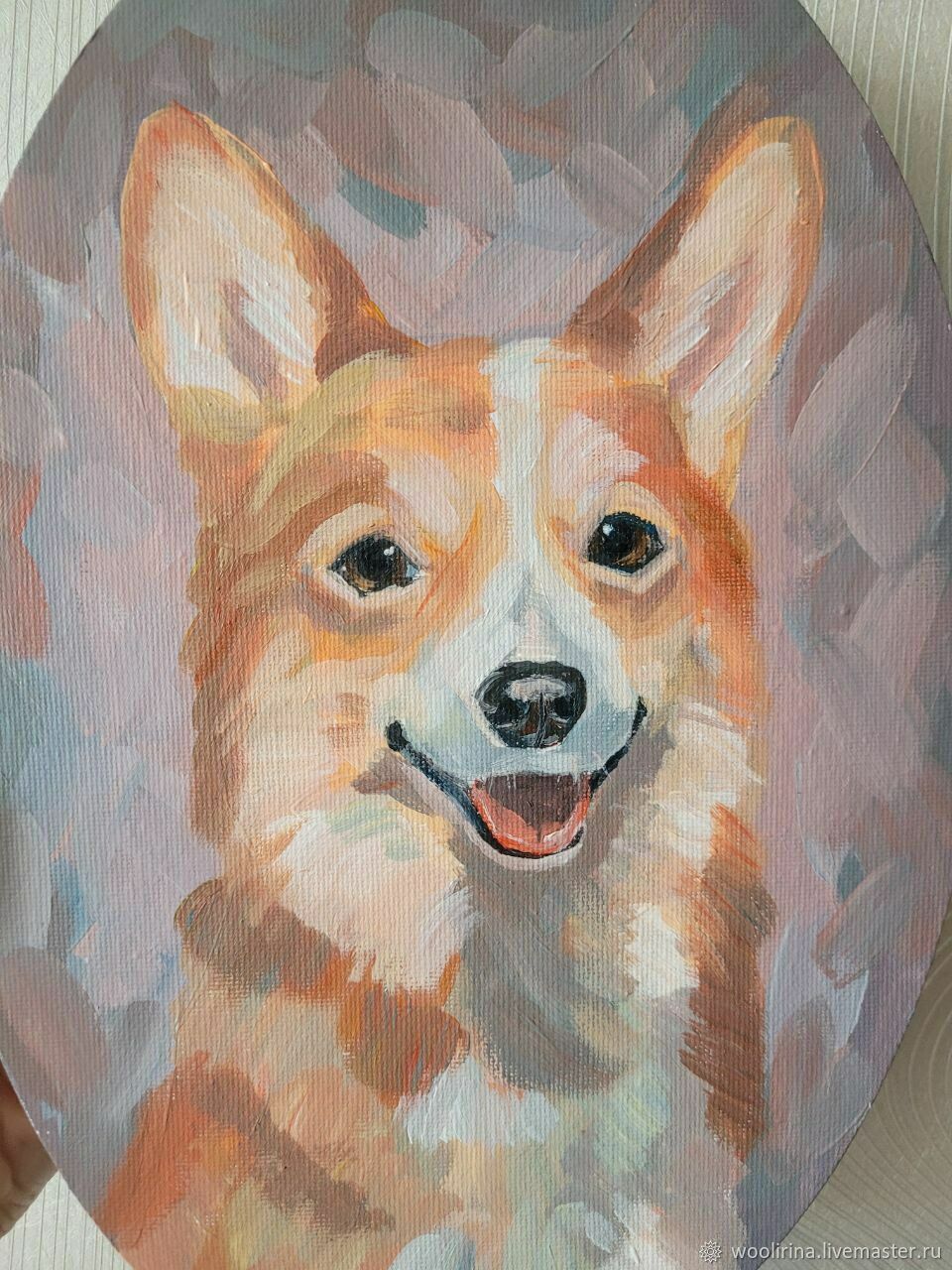 Картины: портрет собаки "Улыбка корги" купить в интернет-магазине Ярмарка Мастеров по цене 5200 ₽ – X1TLCRU, Картины, Москва - доставка по России