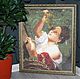 Reproduction, embroidered pattern,the big picture, a copy, a masterpiece of world painting, copy painting