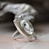 Украшения handmade. Livemaster - original item Ring with rock crystal. Handmade.