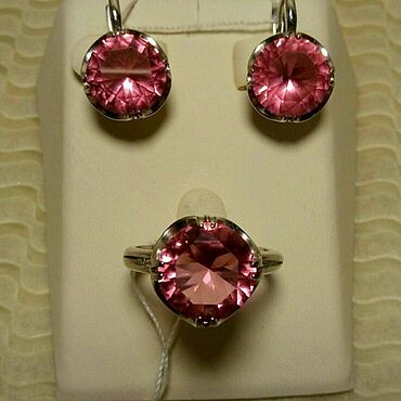 Сувениры и подарки ручной работы. Ярмарка Мастеров - ручная работа Комплект с алпанитом в серебре.. Handmade.