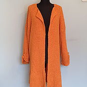 Одежда handmade. Livemaster - original item Knit coat: Orange. Handmade.