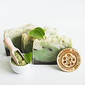 Косметика ручной работы handmade. Livemaster - original item Natural Handmade Soap Matcha Tea Scrub Green. Handmade.