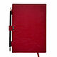 Красный ежедневник из натуральной кожи с эффектом Пулл-ап. Ежедневники. Shiva Leather - изделия из кожи. Ярмарка Мастеров.  Фото №4