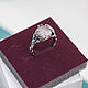 Silver Vesta flower ring with rose quartz. Rings. Unusual Gemstone Jewelry. Online shopping on My Livemaster.  Фото №2