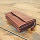 Wallet  clutch  purse with flap made of genuine leather, Man purse, Volzhsky,  Фото №1