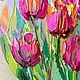 The painting tulips 'The Charms of Spring' diam.20 cm. Pictures. Multicolor Gallery. My Livemaster. Фото №5