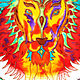 Decorative bright plate 'Lion' hand-painted. Decorative plates. Art by Tanya Shest. My Livemaster. Фото №5