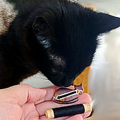 Материалы для творчества handmade. Livemaster - original item symbol of the year. The cat is the color of black coffee. Shuttle for tatting.. Handmade.