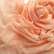 Scarf Stole Batik 'Peach' Silk 100% Hand-dyed, Scarves, Kislovodsk,  Фото №1