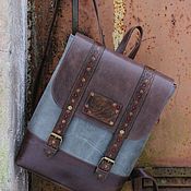Leather bag in boho style