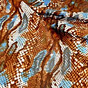 Натуральная кожа с ворсом - Леопард зиг-заг 1,2 мм Резерв