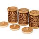 Set of birch bark curtains 'Sunflowers' D10. jars. Jars. SiberianBirchBark. My Livemaster. Фото №6