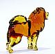 Decorative colored glass figurine dog Chow Chow lion Shaggy, Accessories for Pets, Moscow,  Фото №1