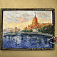 Paintings: moscow city landscape sunset water MOSCOW RIVER. Pictures. pictures & decor of TanyaSeptember. My Livemaster. Фото №6