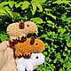 Капибара вязаный брелок. Брелок. Вязаные игрушки, амигуруми ToysbyKrOks. Интернет-магазин Ярмарка Мастеров.  Фото №2