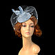 A hat with a veil of heavenly blue. Hats1. Novozhilova Hats. My Livemaster. Фото №5