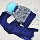 A set of soft yarn color dark blue. Headwear Sets. Olga Lado. Online shopping on My Livemaster.  Фото №2