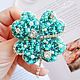 Turquoise clover four-leaf brooch ' Turquoise luck', Brooches, St. Petersburg,  Фото №1