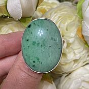 Украшения handmade. Livemaster - original item Exclusive ring with natural jadeite. Handmade.