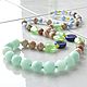 Beads of medium length Minty fresh, Necklace, Moscow,  Фото №1