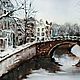 Winter landscape Amsterdam (city) brown grey). Pictures. Pastelena. Online shopping on My Livemaster.  Фото №2
