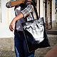 Большая женская кожаная сумка VERONI Сумка-пакет Чёрная гладкая кожа, Сумка-мешок, Рыбинск,  Фото №1