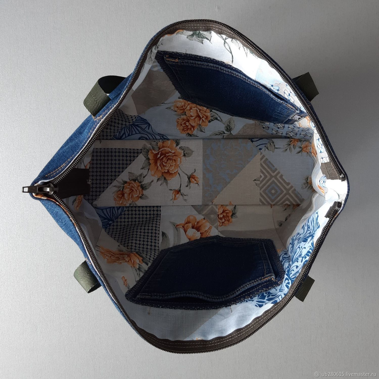 Сумка-тоут: Джинсовая сумка Август – заказать на Ярмарке Мастеров ...