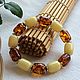 Bracelet from Baltic amber, barrels. Bead bracelet. Mark Amberstein, sale amber products. My Livemaster. Фото №4