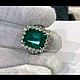Кольцо с бриллиантами и 10 ct изумрудом в золоте 585 пробы, Кольца, Ульяновск,  Фото №1