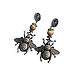 Earrings bronze bee Jasper, Earrings, Moscow,  Фото №1