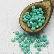 Материалы для творчества ручной работы. Ярмарка Мастеров - ручная работа Beads: Rondel 2h3 mm Turquoise crystal 95 PCs. Handmade.