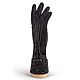 Size M. Winter gloves made of natural black velour, Vintage gloves, Nelidovo,  Фото №1