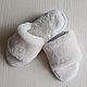 White sheepskin Slippers for women 'Stripe', Slippers, Moscow,  Фото №1