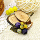 Brooch-needle with amethyst and agate, natural stones, Stick pin, Ryazan,  Фото №1