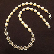 Украшения handmade. Livemaster - original item Necklace made of natural pearls, rock crystal and 925 sterling silver. Handmade.