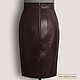 Pencil skirt 'Melania' from natural. leather/suede (any color). Skirts. Elena Lether Design. My Livemaster. Фото №4